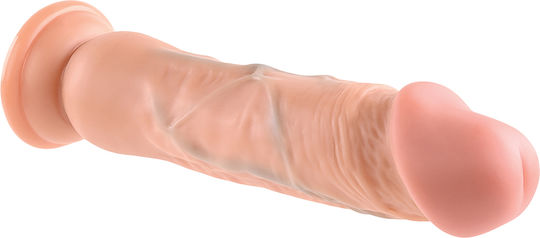 Evolved Novelties Realistic Dong Glass Dildo With Suction Cup Flesh 18cm