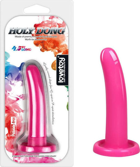 Lovetoy Holy Dong Дилдо със смукателна чашка Розов 11см