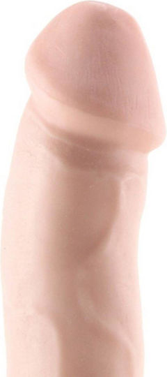 Basix Rubber Works Glass Dildo with Balls and Suction Cup Light 17cm
