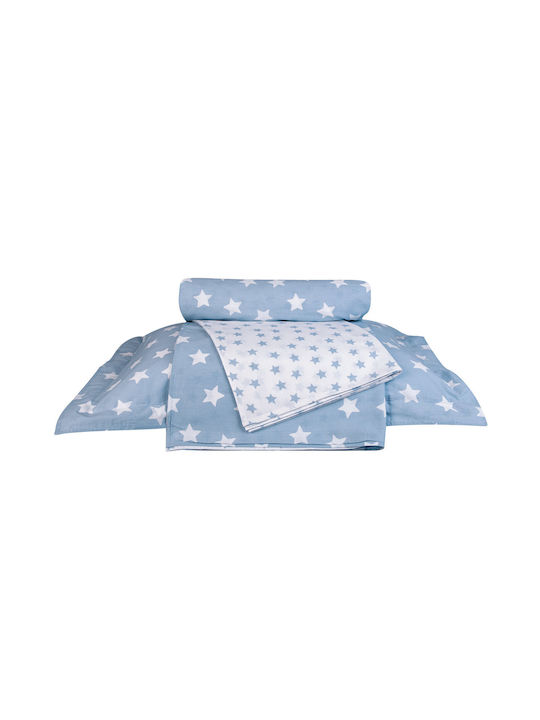 Greenwich Polo Club Sheet Set Single Cotton Light Blue 170x260cm 3pcs