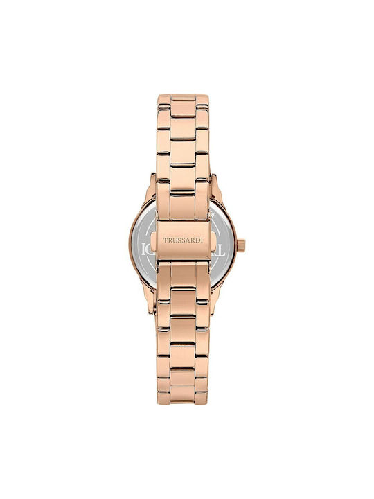 Trussardi T-Sky Watch with Pink Gold Metal Bracelet