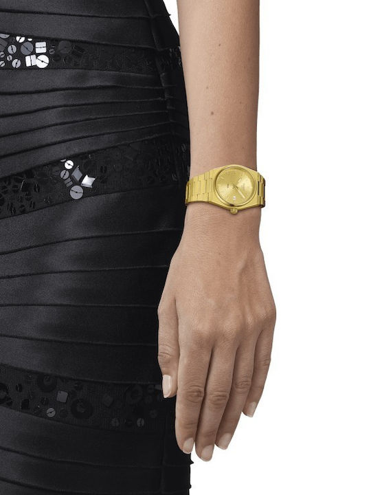 Tissot PRX Ρολόι Μπαταρίας με Μεταλλικό Μπρασελέ