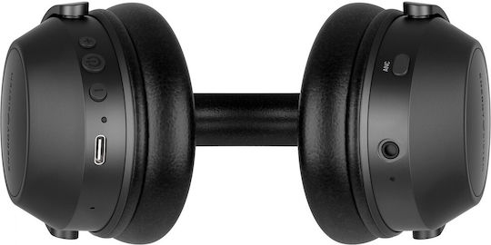 Energy Sistem BT Travel 6 ANC Wireless / Wired Over Ear Headphones with 16 hours of Operation and Quick Charge Black