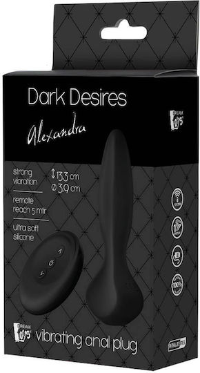 Dream Toys Dark Desires Alexandra Anal Plug with Wireless Functionality and Vibration Black 20cm