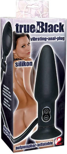 You2Toys Anal Plug with Vibration Black 10cm