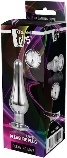 Dream Toys Gleaming Love Silver Pleasure Jewel Butt Plug Anal Plug Large Silver
