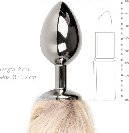 Easytoys Fox Tail Plug No 2 Анална тапа Silver