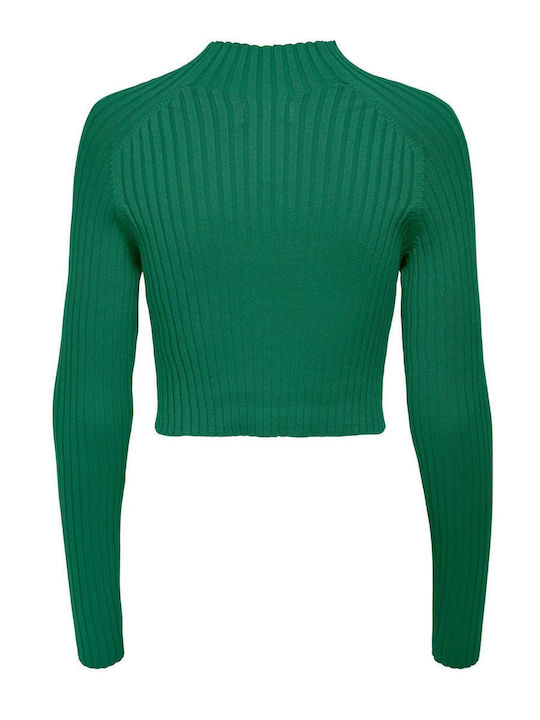 Only Women's Crop Top Long Sleeve Green