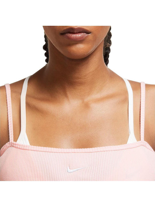 Sportswear Women's Athletic Crop Top with Straps Atmosphere White
