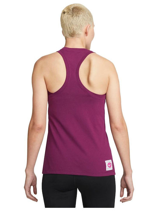 Nike Icon Clash Damen Sportlich Baumwolle Bluse Ärmellos Lila