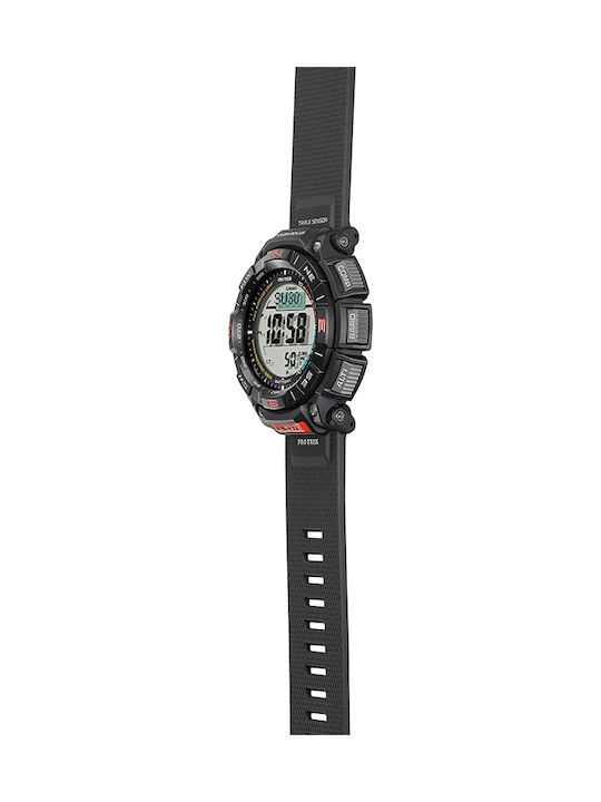 Casio Pro Trek Digital Men's Watch 52mm Chronograph Solar with Black Rubber Strap