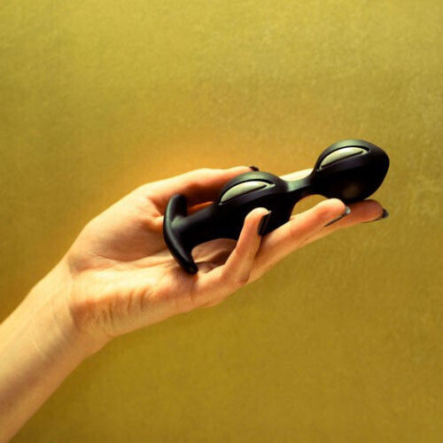 Fun Factory B Balls Jiggle Anal Plug Duo-Silikon Dark Violet 12.6cm