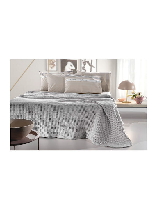 Guy Laroche Eternity Pique Blanket Double 230x240cm Silver