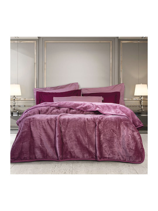 Greenwich Polo Club Blanket Velvet Queen 220x240cm. Lilac