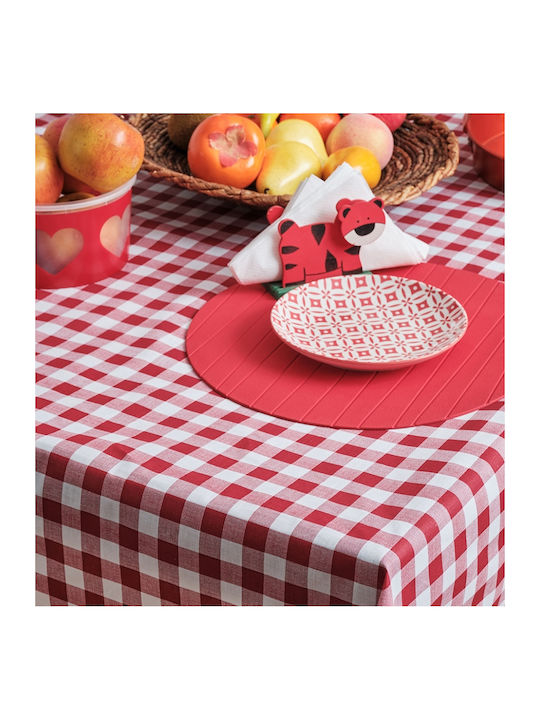 Cokitex Tablecloth Checkered Red 140x220cm