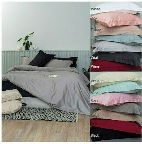 Palamaiki Luxe Sateen Pillowcase Set Oxford Rose 50x75cm.