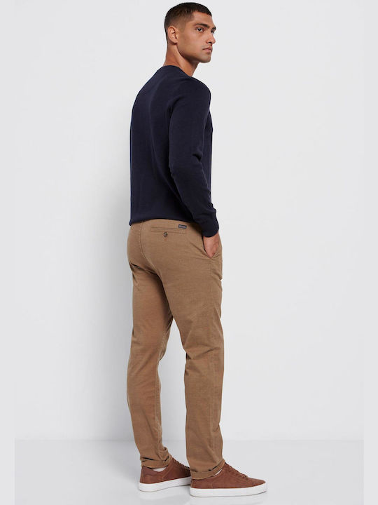 Funky Buddha Herrenhose Chino in Normaler Passform Tobacco