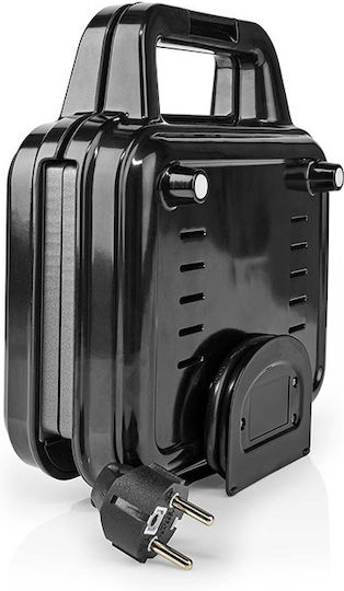 Nedis Sandwich Maker with Removable Plates for for 2 Sandwiches Sandwiches 700W Black