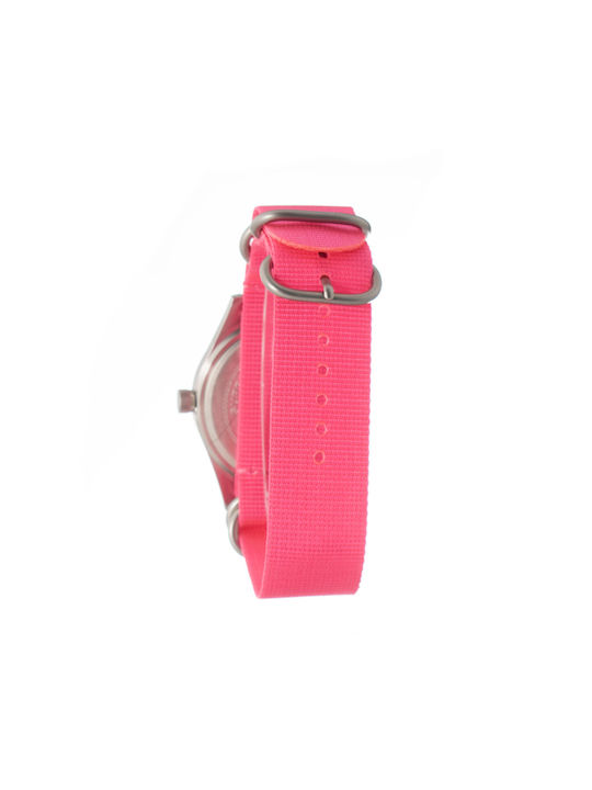 Superdry Ρολόι Μπαταρίας με Υφασμάτινο Λουράκι σε Ροζ χρώμα