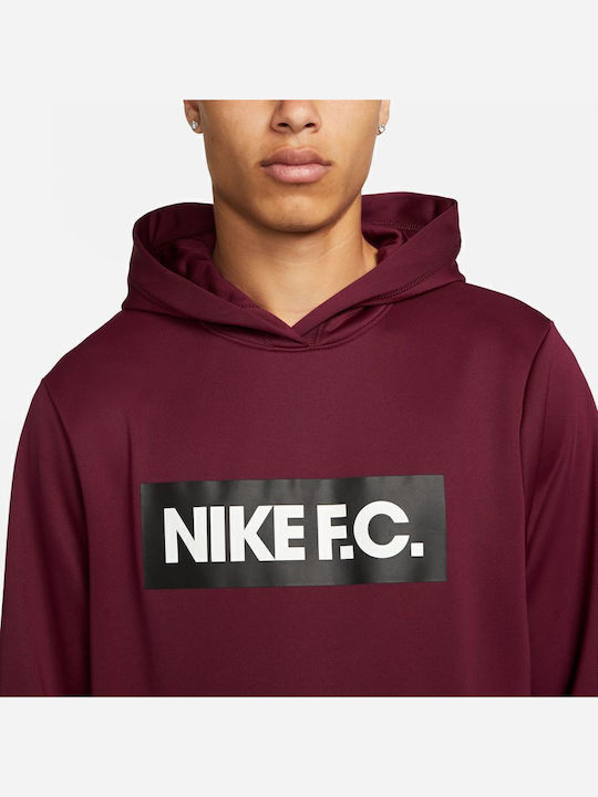 Football F.C. Libero Дри-Фит Суитшърт с Качулка Бордо