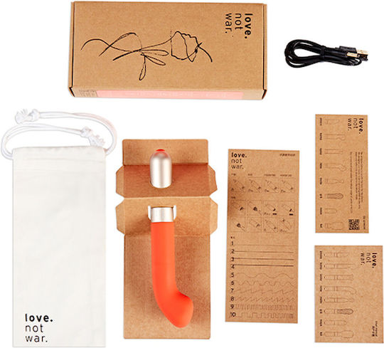 Love Not War Liebe Δονητής G-Spot 17.2cm Orange