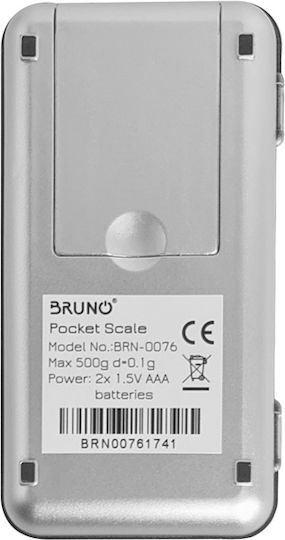 Bruno Elektronisch Präzisionswaage mit einer Wiegekapazität von 0.5kg und einer Unterteilung von 0.1gr