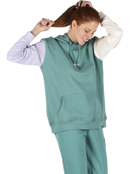 Women's Sweatshirt Hooded Turquoise