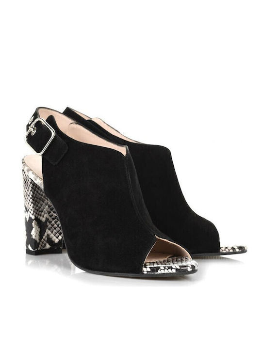 Suede Sandals Black