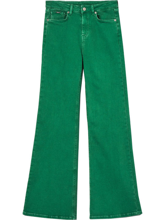 Willa Women's Jean Trousers Flared Green