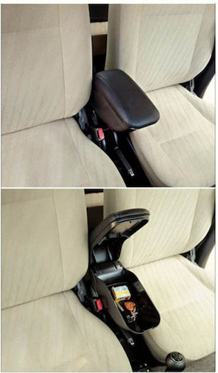 Carner Car Armrest for Peugeot 206 Plus 2009-2012 Black