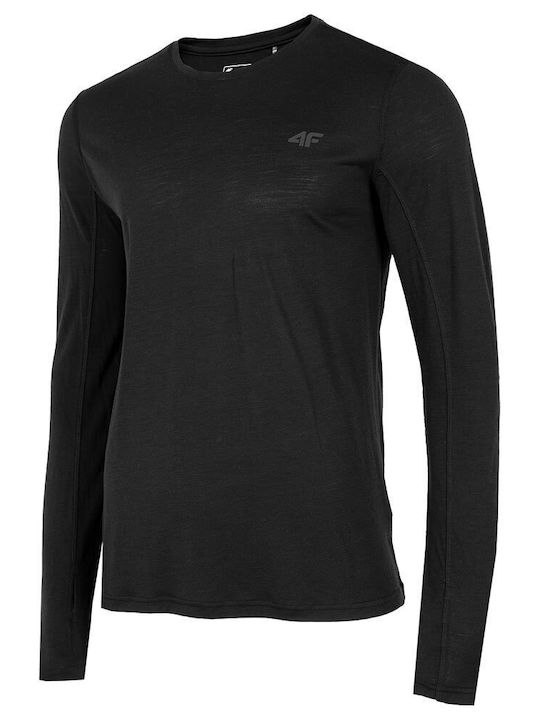 4F Men's Athletic Long Sleeve Blouse Black