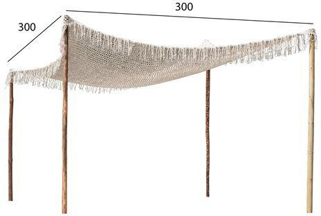 HomeMarkt HM5780 Square Shade Net Ecru 3x3m