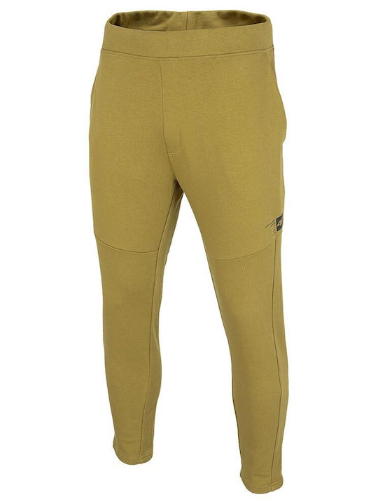 4F Men's Sweatpants with Rubber Khaki