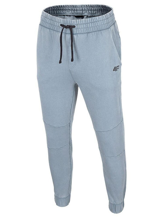 4F Men's Sweatpants with Rubber Blue