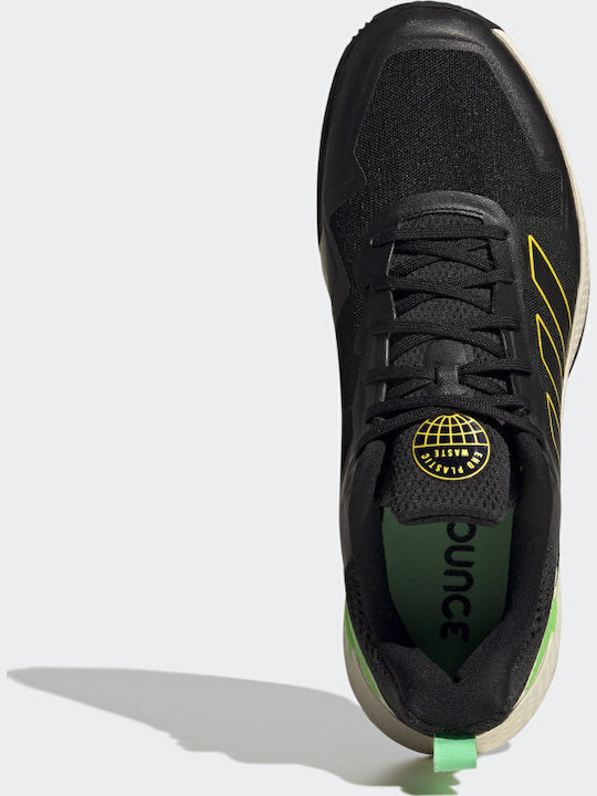 adidas Defiant Speed Men's Tennis Shoes for Clay Courts Core Black / Beam Yellow