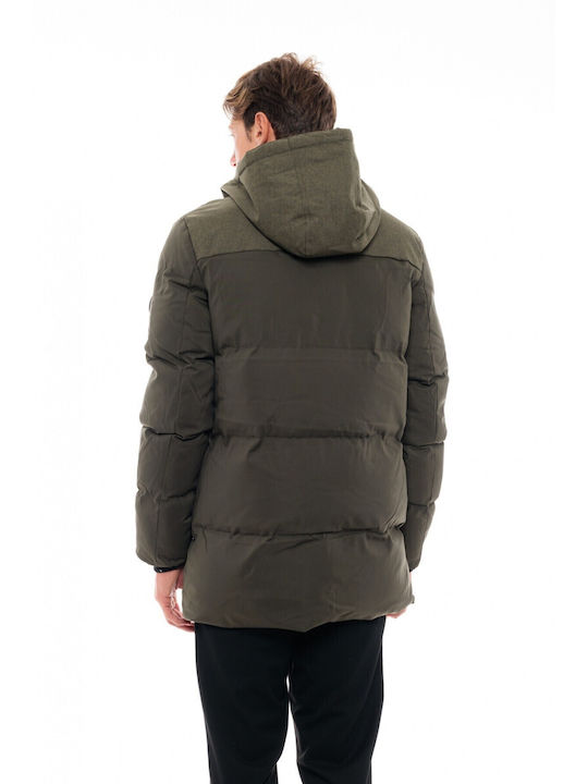 Splendid Men's Winter Puffer Jacket Dark Green