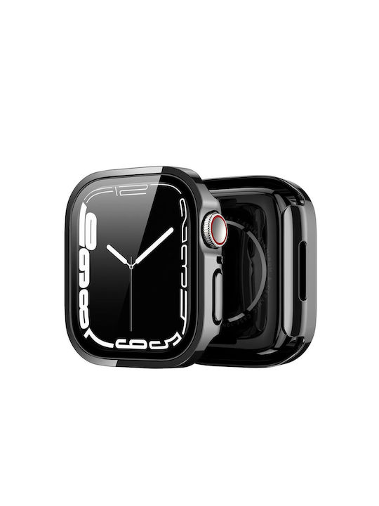 Dux Ducis Hamo Пластмасов Калъф със Стъкло в Черен цвят за Apple Watch 41 мм