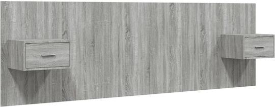 vidaXL Wooden Bed Headboard Gray Sonoma 160x80cm