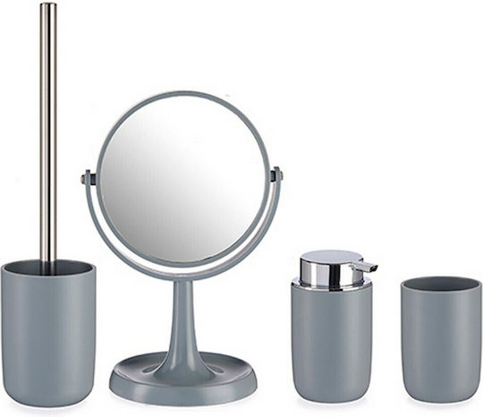 Berilo S3605858 Σετ Αξεσουάρ Μπάνιου Inox Γκρι 4τμχ
