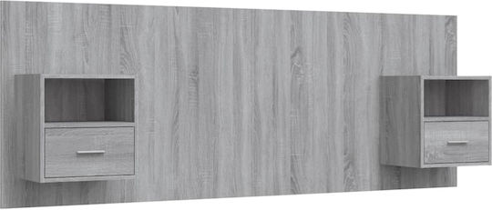 vidaXL Wooden Bed Headboard Gray Sonoma 120x80cm