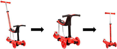 Αθλοπαιδιά Kids Scooter 3-Wheel with Seat Red