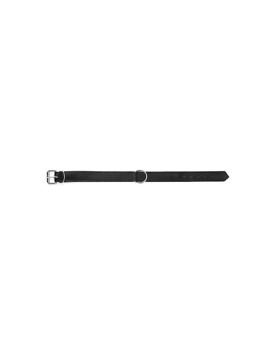 Gloriapets Drymilled Dog Collar Leather in Black color 15mm x 35cm