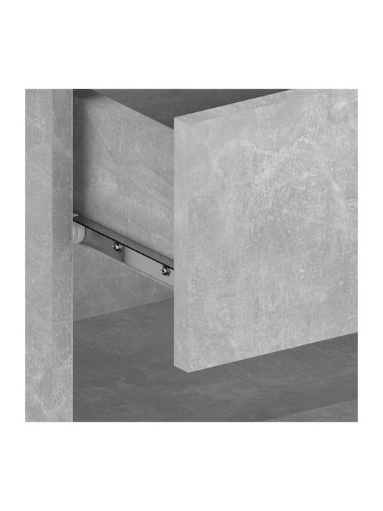 Wooden Gray Concrete Bedside Tables 2 Pieces 46x29.5x30cm