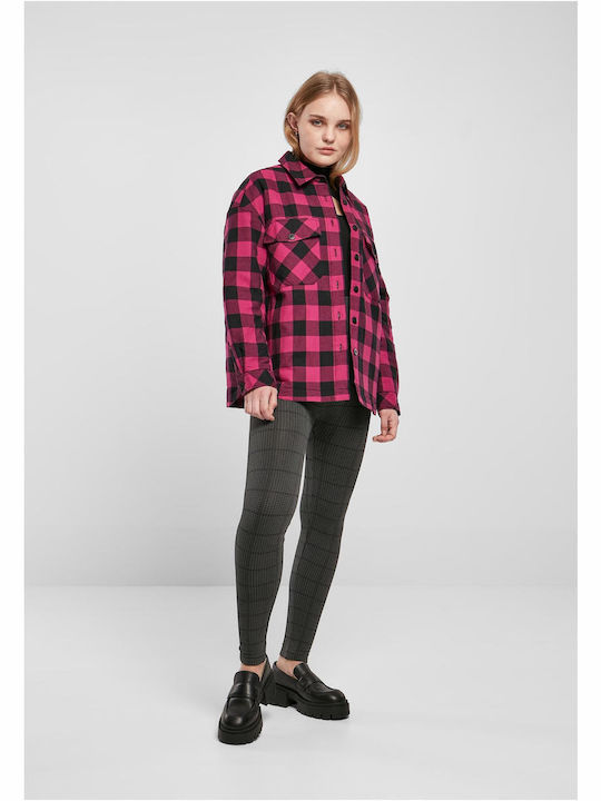 Дамско Проверено Wild Violet Overshirt Oversized
