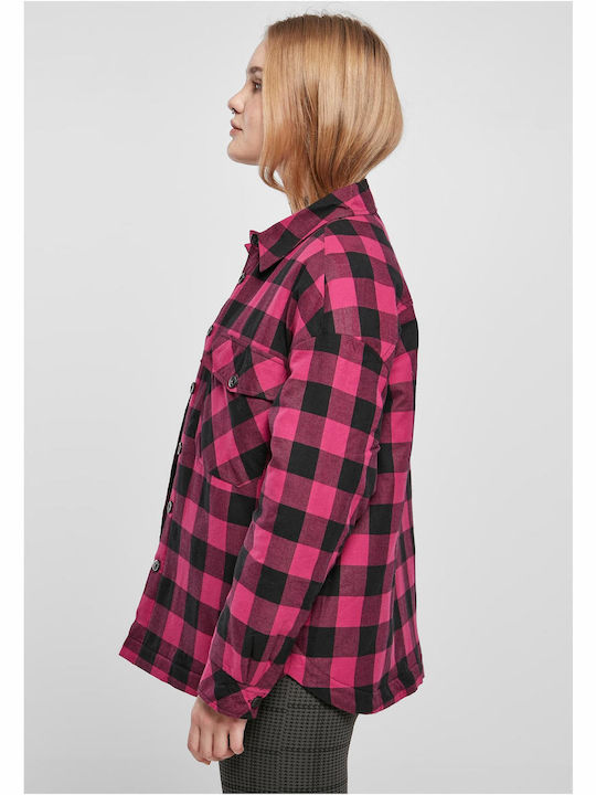 Дамско Проверено Wild Violet Overshirt Oversized