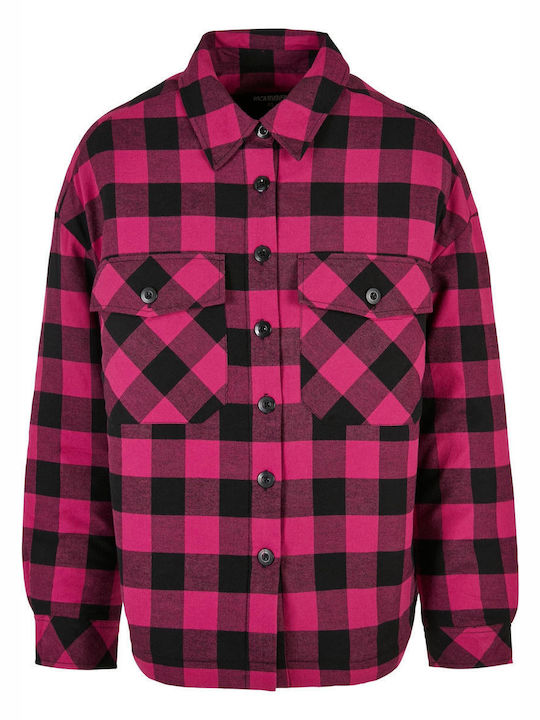 Дамско Проверено Wild Violet Overshirt Oversized