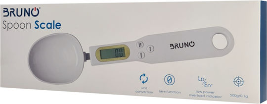 Bruno Ψηφιακή Ζυγαριά Κουζίνας Κουτάλι έως 0.5kg Λευκή