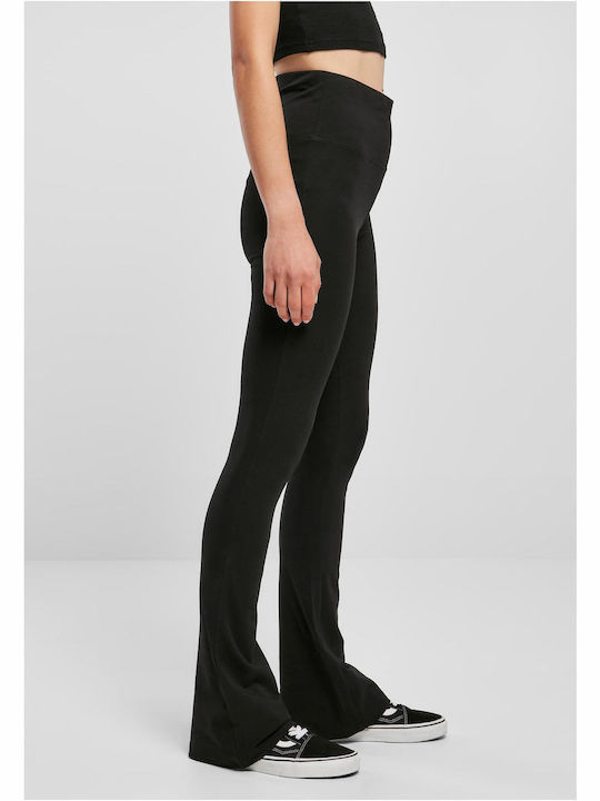 Дамско Текстил Панталон с Bootcut Крoйка Черен