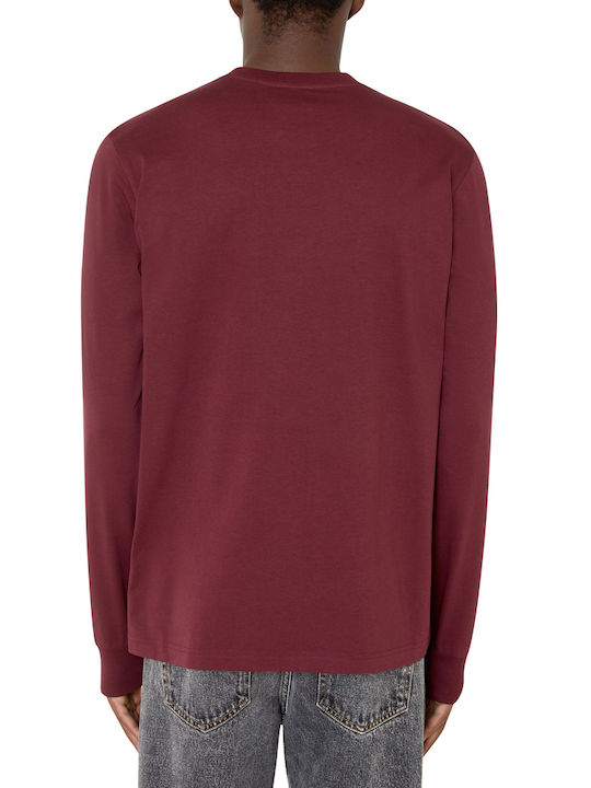 Diesel Men's Long Sleeve Blouse Burgundy