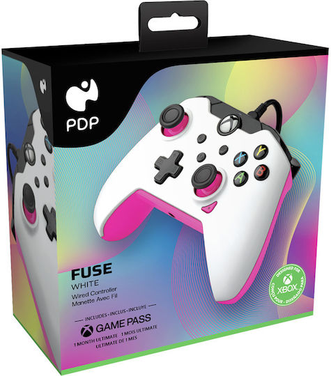 PDP Wired Gamepad for PC / Xbox One / Xbox Series Pink / White